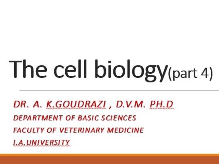 the cell biology (part 4) x